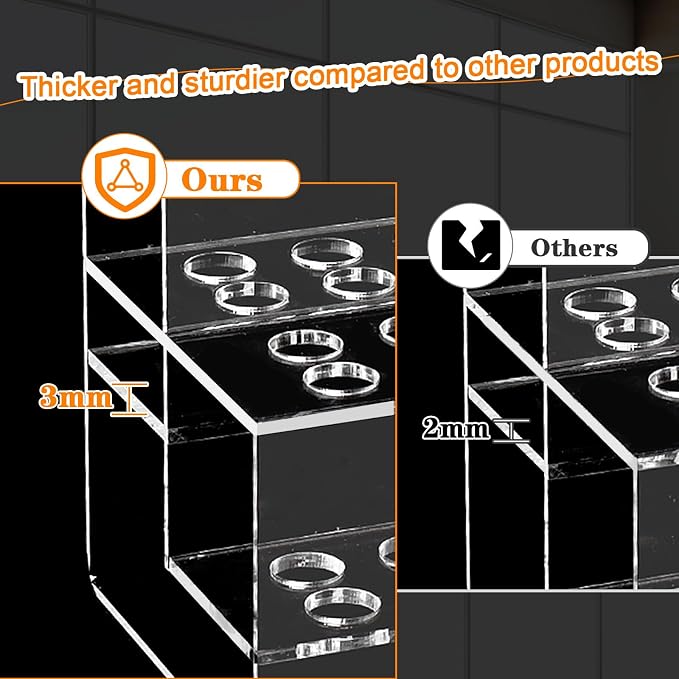 Acrylic Pen Holder, 44-Slots Pen Display Stand Focal Pen Holder Beadable Pen - Image 3
