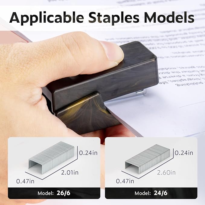 NUSIGN Mini Stapler with 830 Staples, Small Cute Desk Staplers, 25 Sheet - Image 3