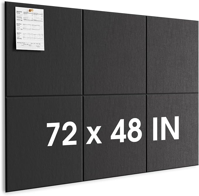 MaxGear Extra Large Bulletin Board 72" x 48", Pin Vision Board DIY Office & by MaxGear