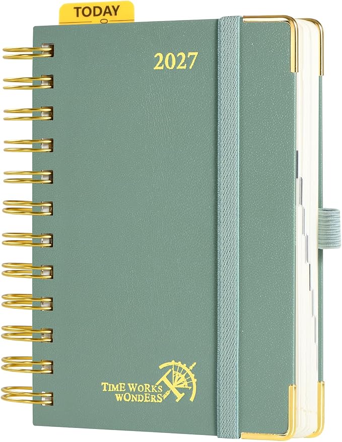 POPRUN 2027 Daily Planner One Page Per Day, Small 4.25" x 6.25", Calendar Book by POPRUN