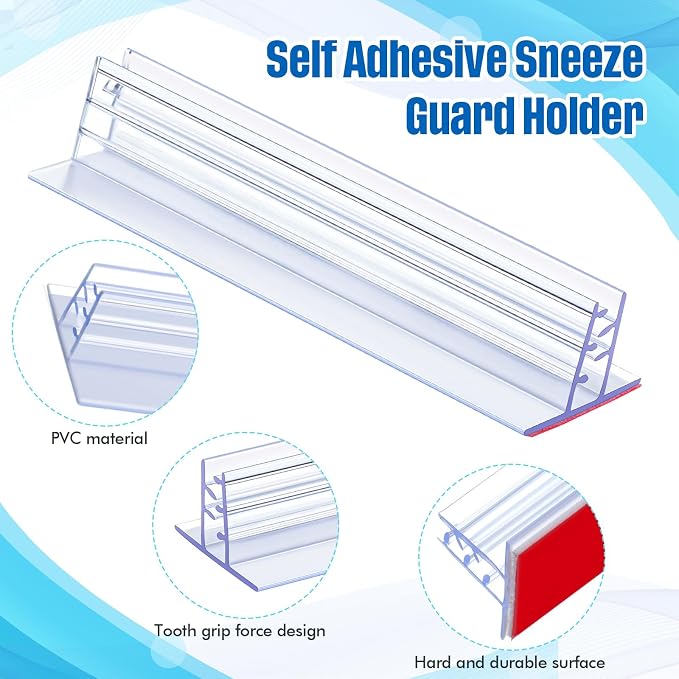 Thyle 60 Pack 3 x 1 Inch Sneeze Guard Gripper Sign Holder - Image 3
