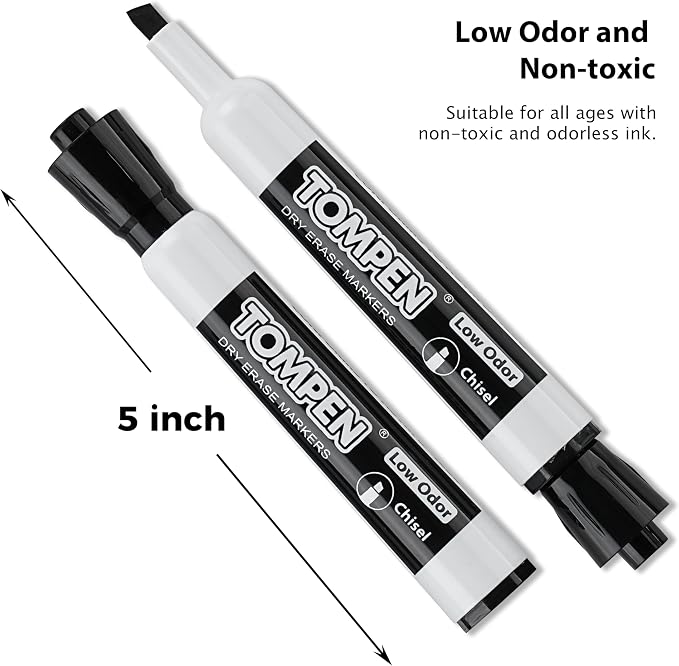 Dry Erase Markers Black 36 Count, Chisel Tip Whiteboard Markers - Image 2