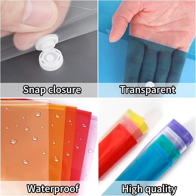EOOUT 28pcs Plastic Envelopes, Plastic Folders - Image 4