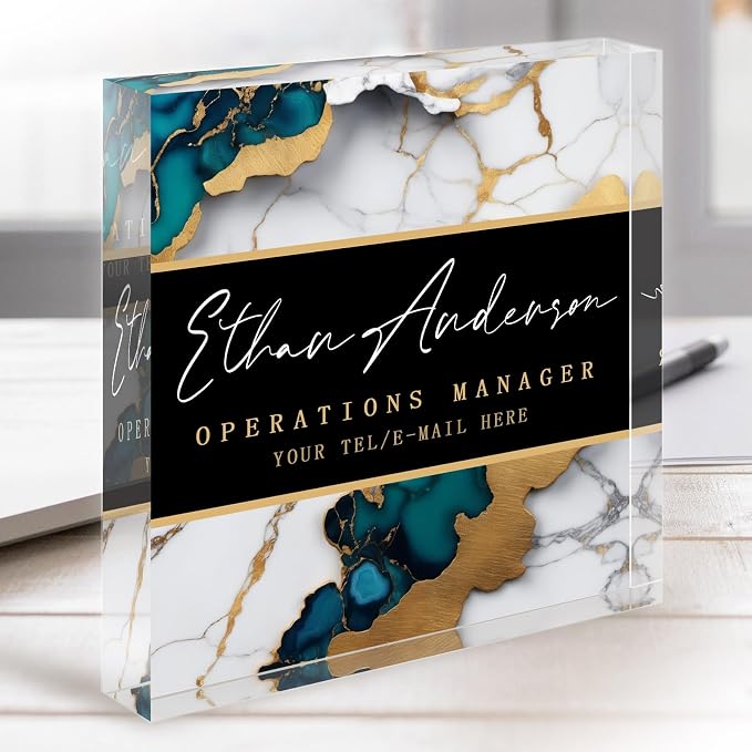 Custom Desk Name Plate Personalized by Gowelly