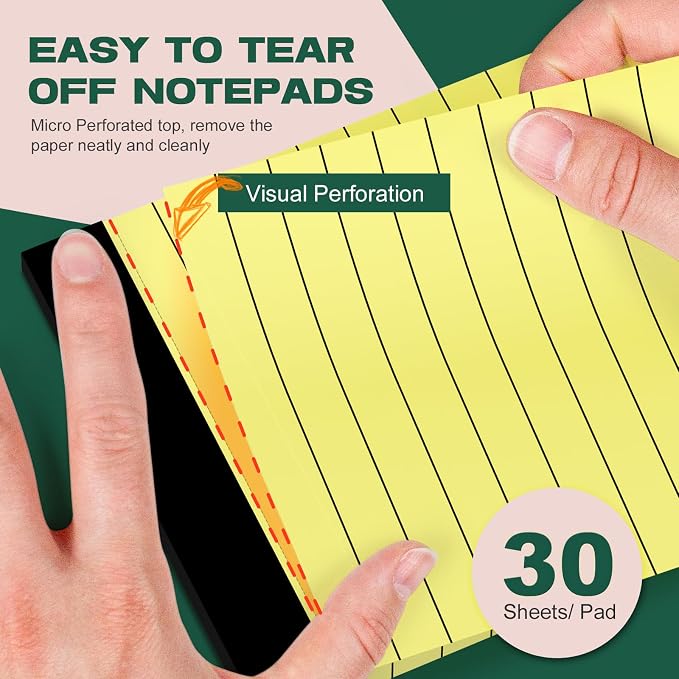 8 Pack Small Note Pads 3x5 In, College Ruled 3 x 5'' Notepads Server Note Pads - Image 3