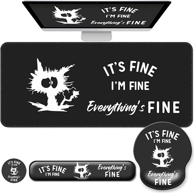 Desk Mat Set + Keyboard and Mouse Pad by VINEBURY