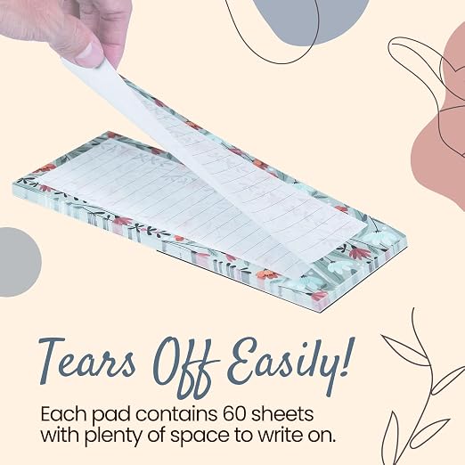 MATICAN Magnetic Notepads for Refrigerator, To-Do List, Scratch Pads, Floral - Image 6
