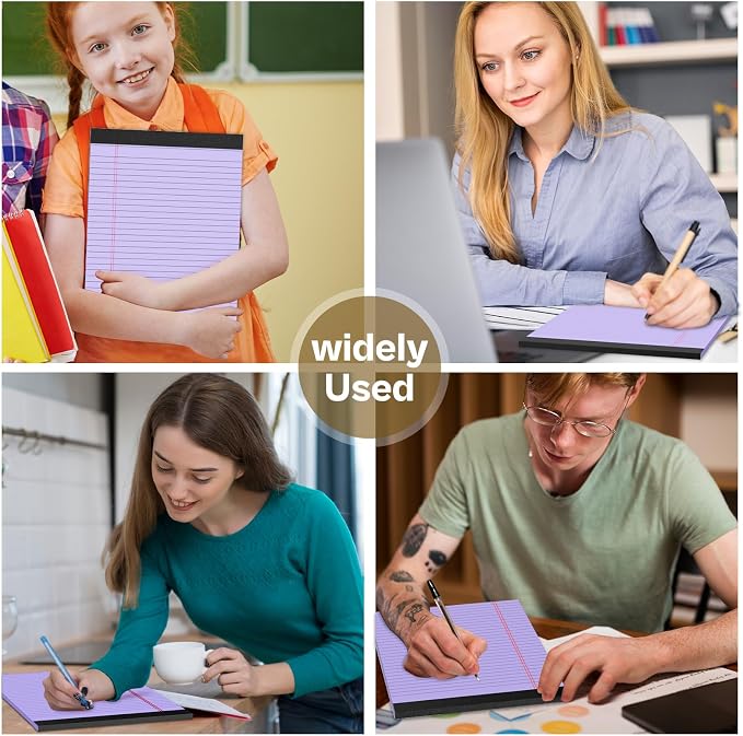 3 Pack Legal Pads 8.5 x 11 Note Pads Colored Paper Wide Ruled Lined Paper - Image 7