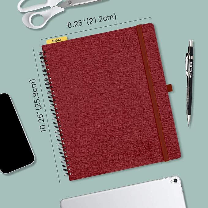 POPRUN 2026-2027 Academic Weekly Planner, Large 8.5" x 10.5" Horizontal Layout - Image 2