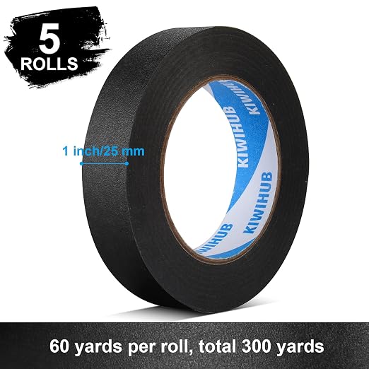 KIWIHUB Black Painters Tape, DIY Crafting, Decoration and School Projects - Image 2