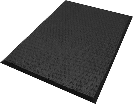 Hudson Exchange (3'x8') MaxCush Anti-Fatigue Comfort Industrial Ergonomic Mat Black-DeskLoop Office