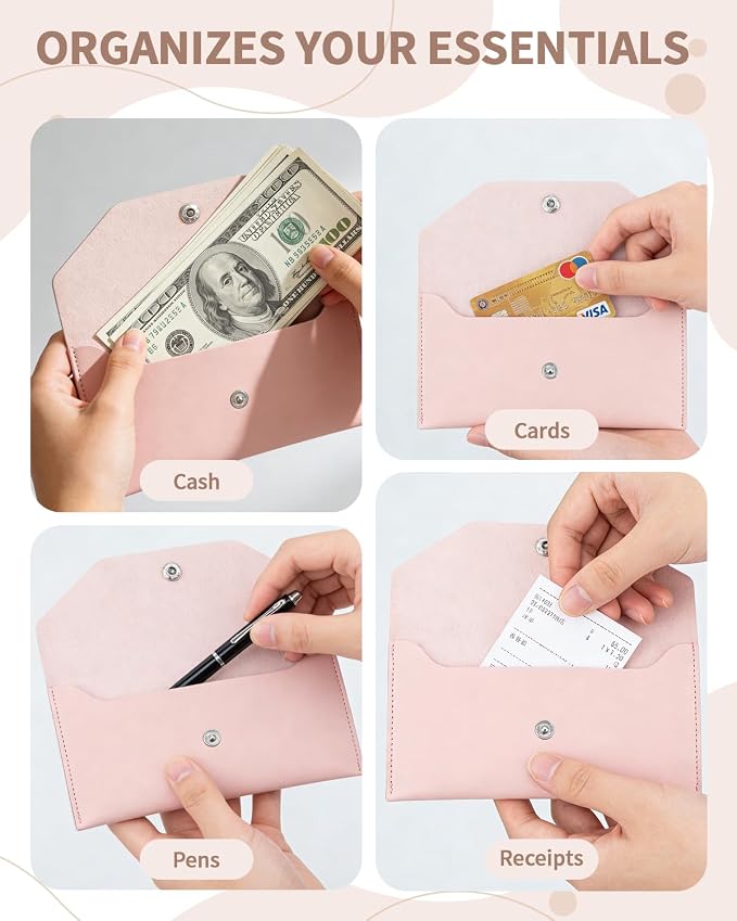 Abvsdu Cash Envelope Wallet, Reusable Envelope Wallet, Men's and Women's - Image 7