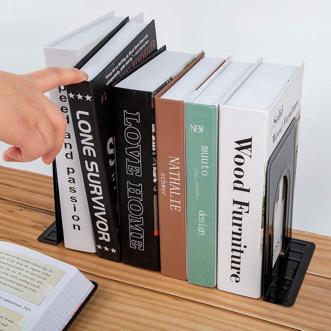 Jekkis 20pcs Book Ends Metal Bookends - Image 6