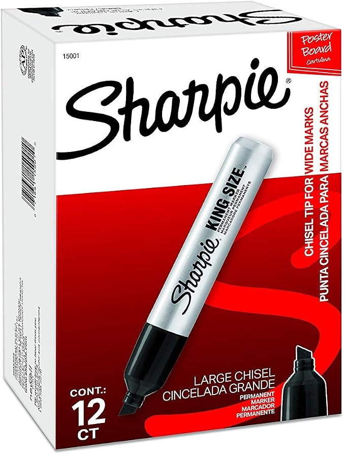 Sharpie Chisel Tip Pro Permanent Markers, King Size Black - Image 2