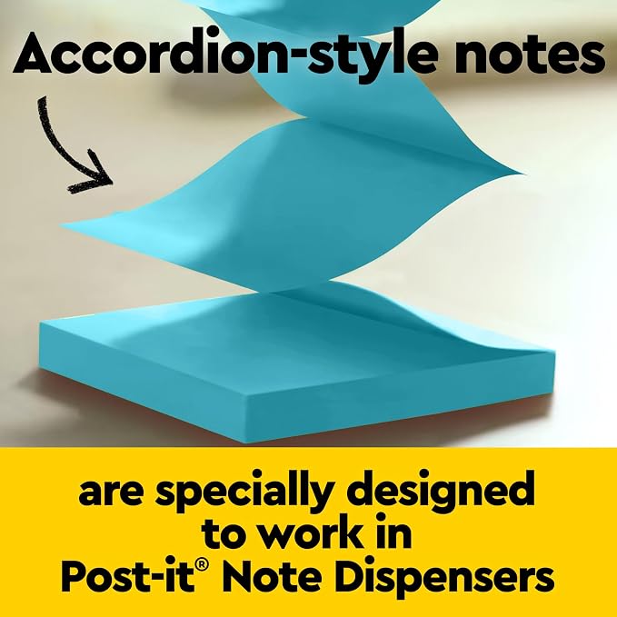 Post-it Super Sticky 100% Recycled Pop-up Notes, Oasis Collection, 3 in. x 3 in. - Image 6