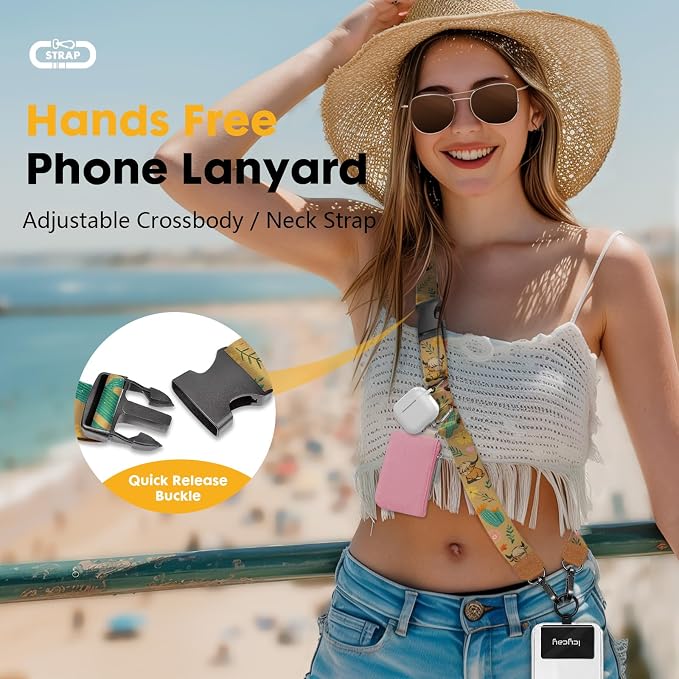 Icycay Phone Lanyard Crossbody, Highland Cow Cell Phone Strap - Image 2