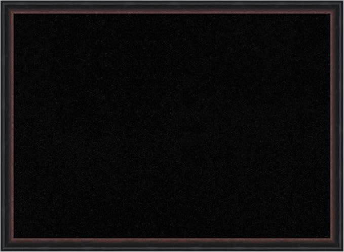 Amanti Art Black Cork Board for Wall, 22x30 Vision Board with Black Wood Frame, Medium Corkboard Office Decor for Home Organization, Casual Corkboard Pinboard to Display Items for Home Organization-DeskLoop Office