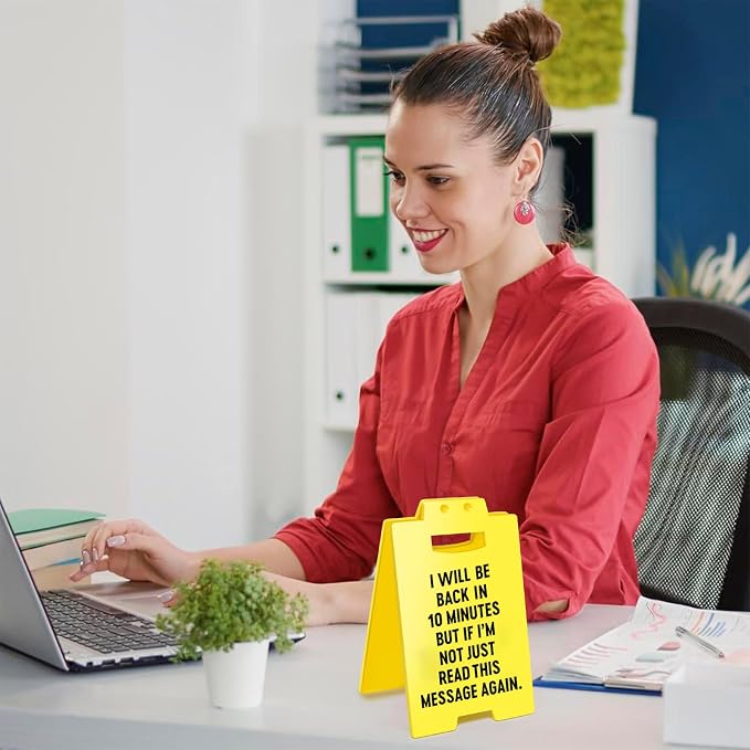 Smilelife Funny Office Cubicle Decor Will Be Back In 10Minutes Desk Sign Team - Image 5