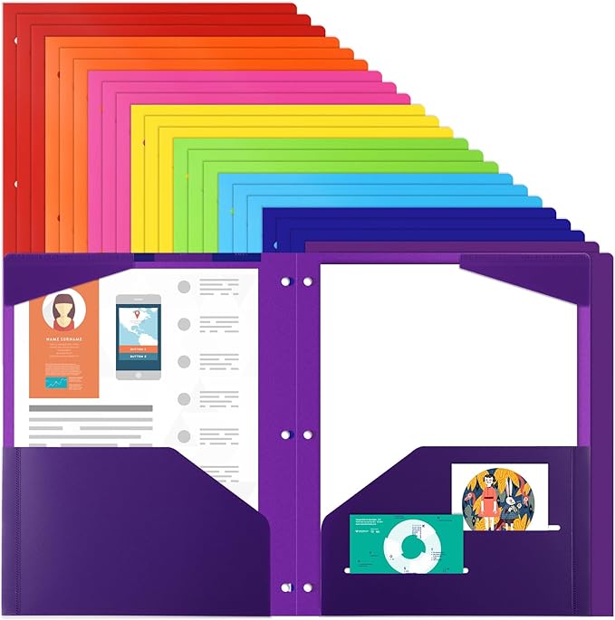 EOOUT Plastic Folders 24pcs by EOOUT