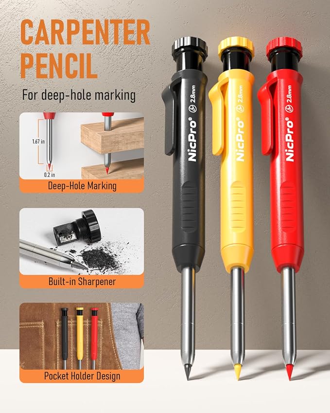 Nicpro 28 Pack Carpenter Pencil Set - Image 2
