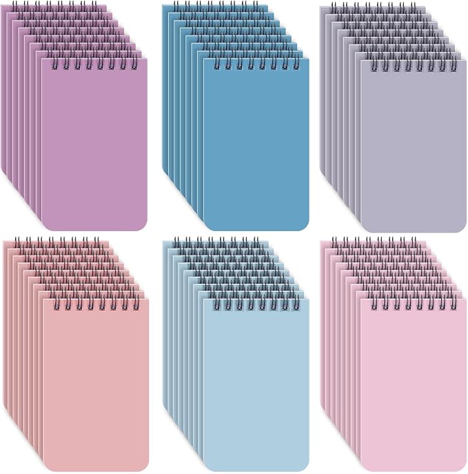 Kisston 120 Pcs Top Bound Memo Books Bulk Memo Notebooks 25 Sheets/pad Mini by Kisston