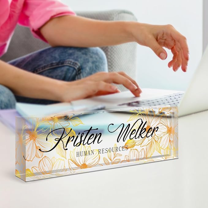 Name Plate for Desk, Desk Name Plate Personalized, Office Decor for Women Men - Image 6