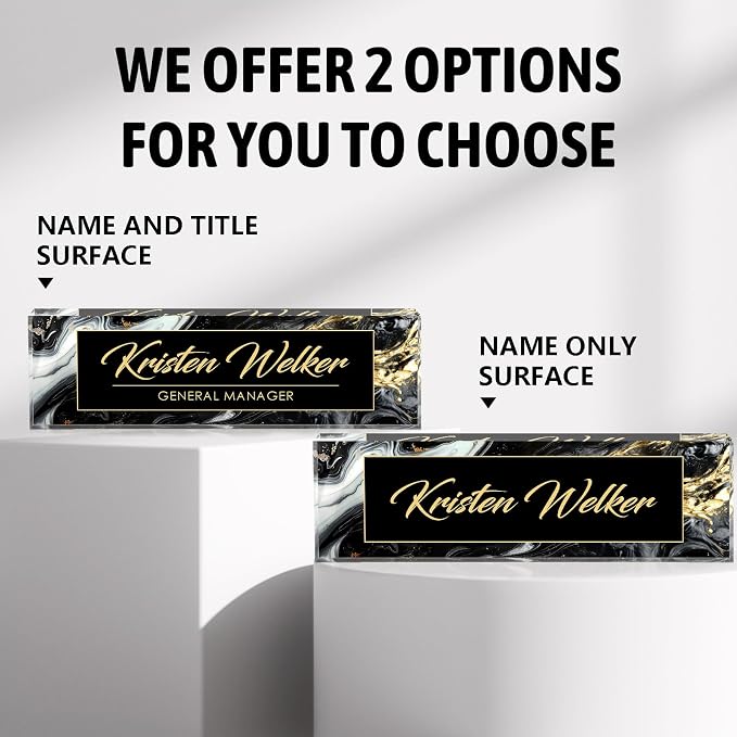 Custom Desk Name Plate Personalized, Acrylic Name Plate - Image 4