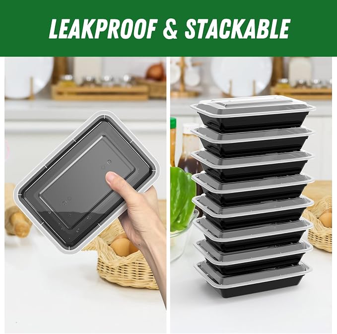 Dealusy 50 Pack 28 oz Meal Prep Containers Reusable - Image 4