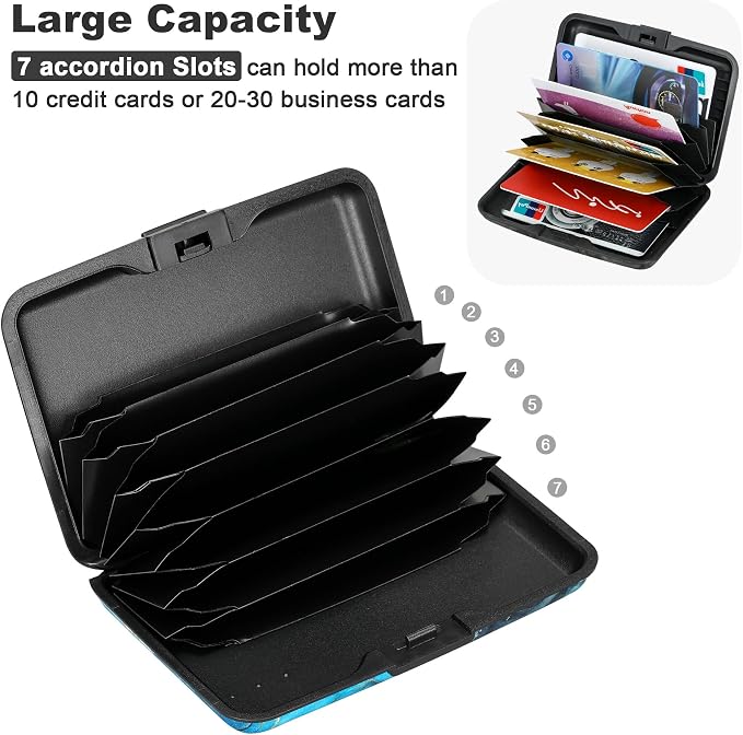 ELFISH RFID Blocking Credit Card Protector Aluminum ID Case Hard Shell Business - Image 5