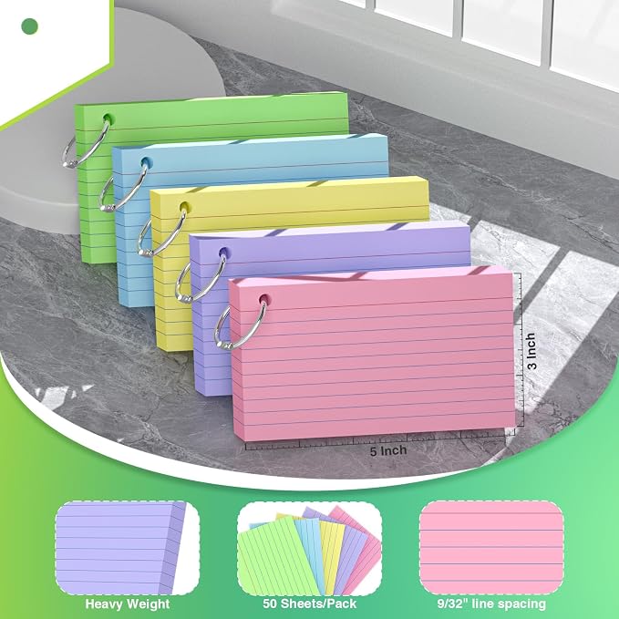 250 Count Colored Index Cards - Image 2