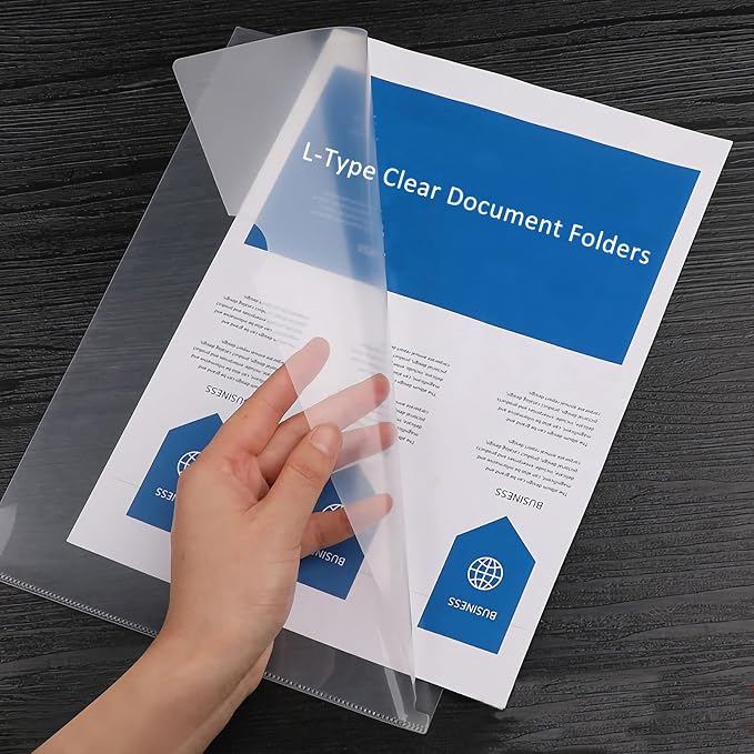 GOMRQING Clear Document Folder Copy Safe Project Pockets fits 8.5x11 Letter - Image 2