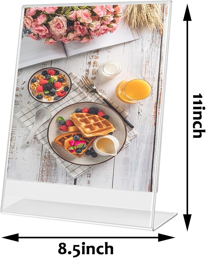 Lechay 8.5 x 11 inches Clear Table Menu Display Stand Desktop Display Stand - Image 2
