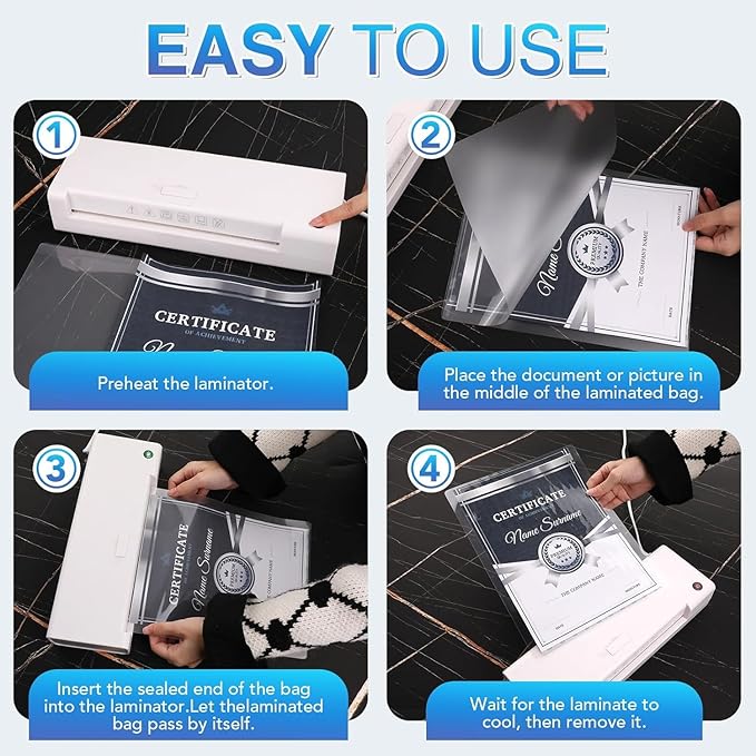 200 Pack Laminating Sheets, 3 mil, 8.9" x 11.4" Thermal Laminating Pouches Lamination Sheet Paper for Laminator, Clear, Letter Size, Office and School Supplies-DeskLoop Office