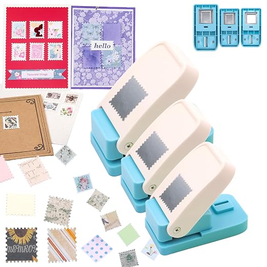 BAOFALI 3Pcs /Set Stamp Puncher Stamp Punch 1x0.8 &1 &1.25x1.5inch Postage by BAOFALI