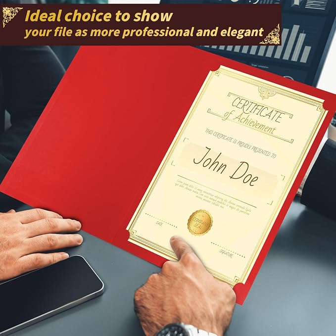 Oleitodh 150 Pcs Certificate Holders Bulk, Burgundy Diploma Covers Gold Foil - Image 5