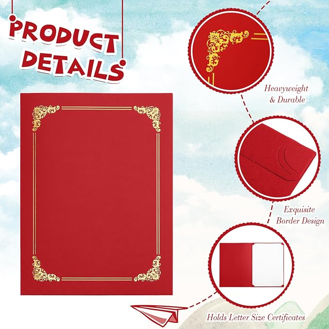 Fainne 80 Pieces Certificate Holders Diploma Holders Document Holder - Image 3