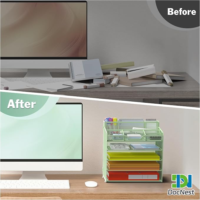 Docnest 5 Tier Mesh Desk Organizer - Image 3