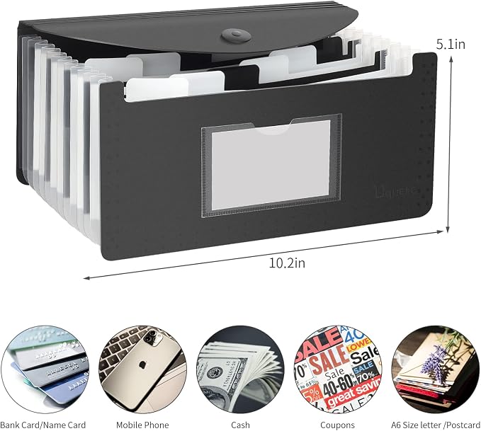 Uquelic Stand Receipt Organizer Folder - Image 2
