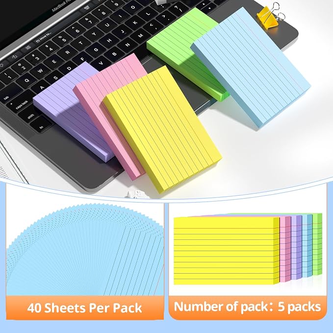Index Cards 4x6, Lined Flashcards Notecards, Note Cards - Image 4