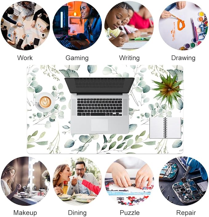 Colorful Star Large Mouse Pad, PU Leather Waterproof Desk Mat, Computer Gaming - Image 6