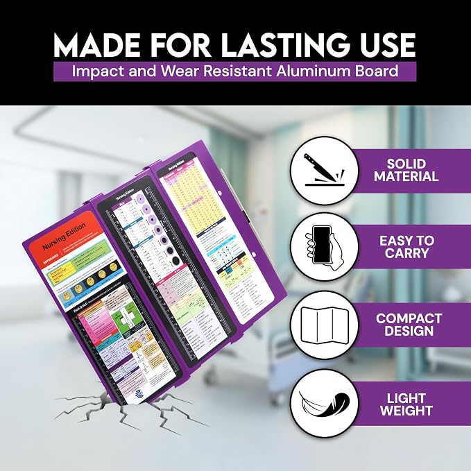 Nursing Clipboard with Nursing and Medical Edition Cheat Sheets 3 Layers - Image 2