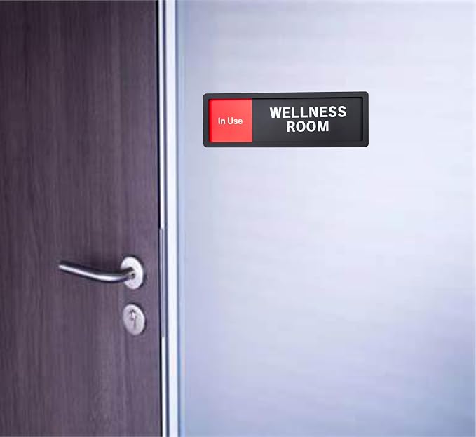 Wellness Room Sign – Privacy In Use / Available Slide Switch Sign, Premium - Image 5