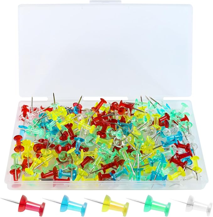 200 Colored Push Pins by Unknown