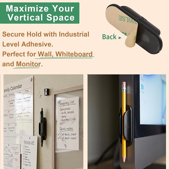 Tiizze 10 Pack Adhesive Pencil Holder - Image 3