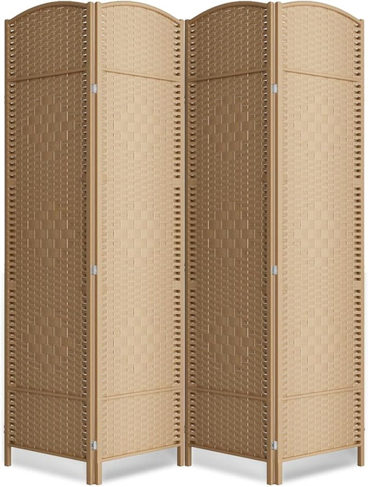 Cocosica 6 ft. Tall Room Divider and Folding Privacy Screen, Weave Fiber by cocosica
