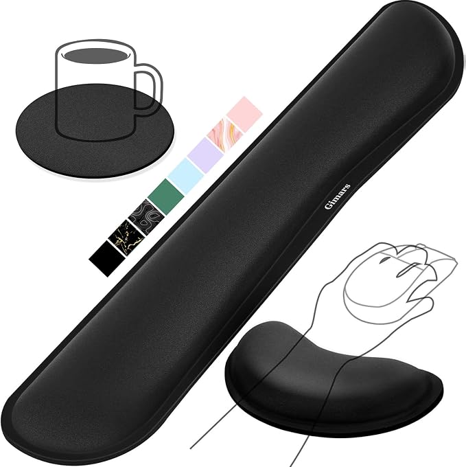 Gimars Upgrade Enlarge Silky and Superfine Fabric Gel Memory Foam Keyboard by Gimars