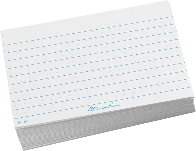 Rite In The Rain Weatherproof Index Cards, Universal Pattern by RiteintheRain