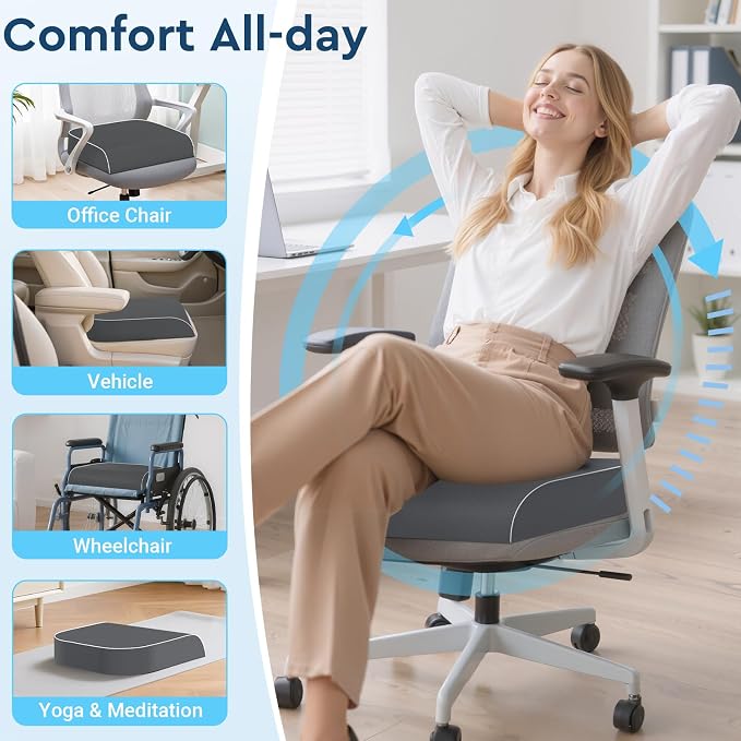 Seat Cushion, Memory Foam Office Chair Cushions - Image 7