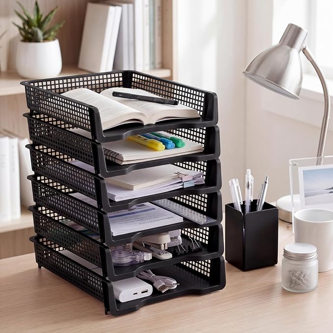 Geetery Set of 12 Turn in Trays Classroom Plastic Trays - Image 4