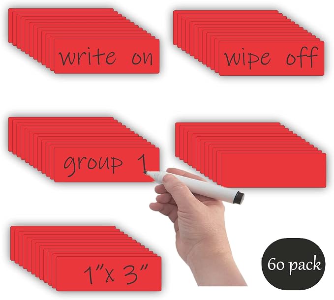 STTMGN Magnetic Labels Dry Erase, Write On Magnets - Image 2